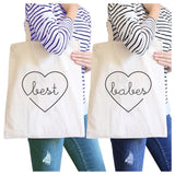 Best Babes BFF Matching Natural Canvas Bags
