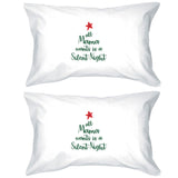 Mama Wants Silent Night Pillowcases Standard Size Pillow Covers