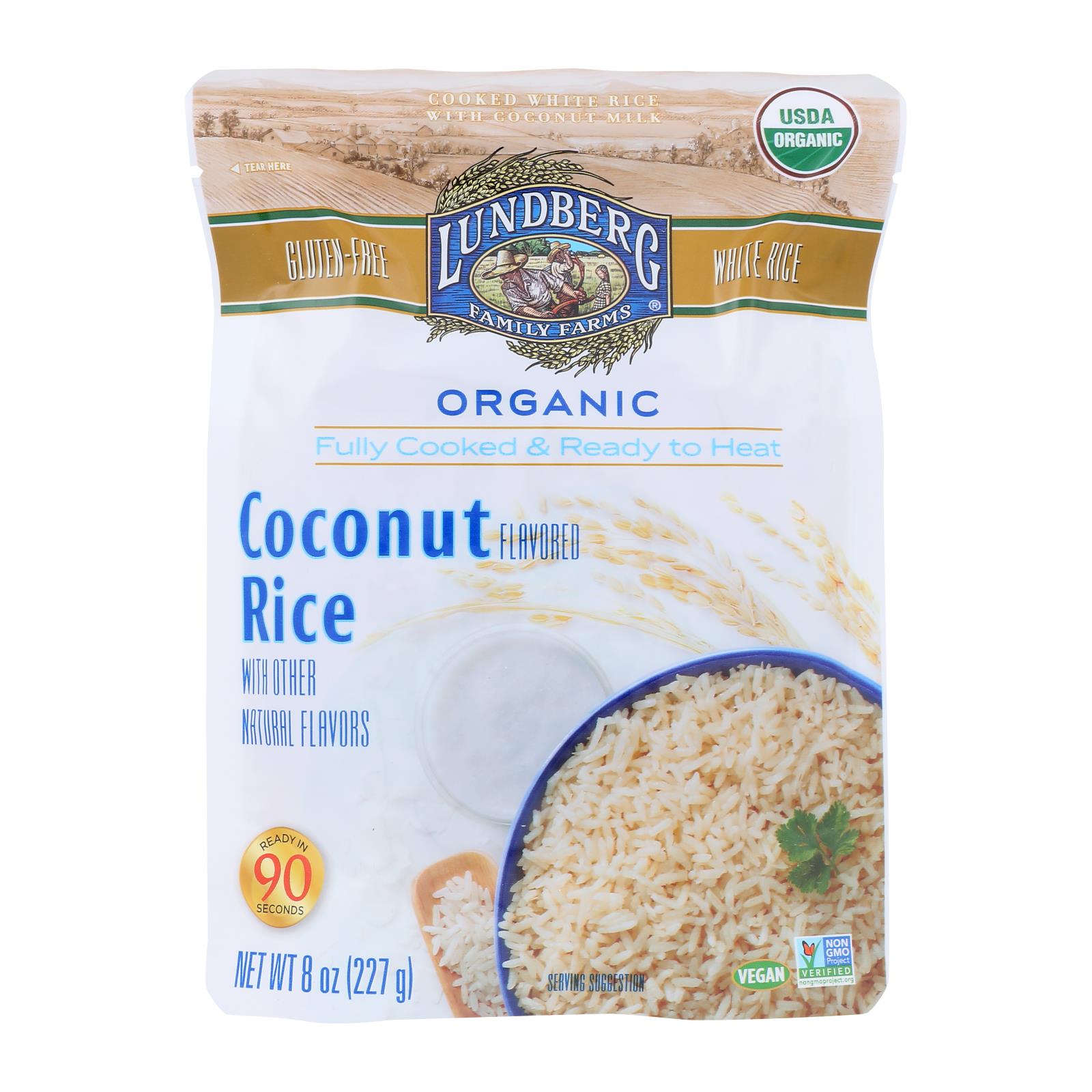 Lundberg Family Farms - Rice Coconut Rte - Case Of 6 - 8 Oz