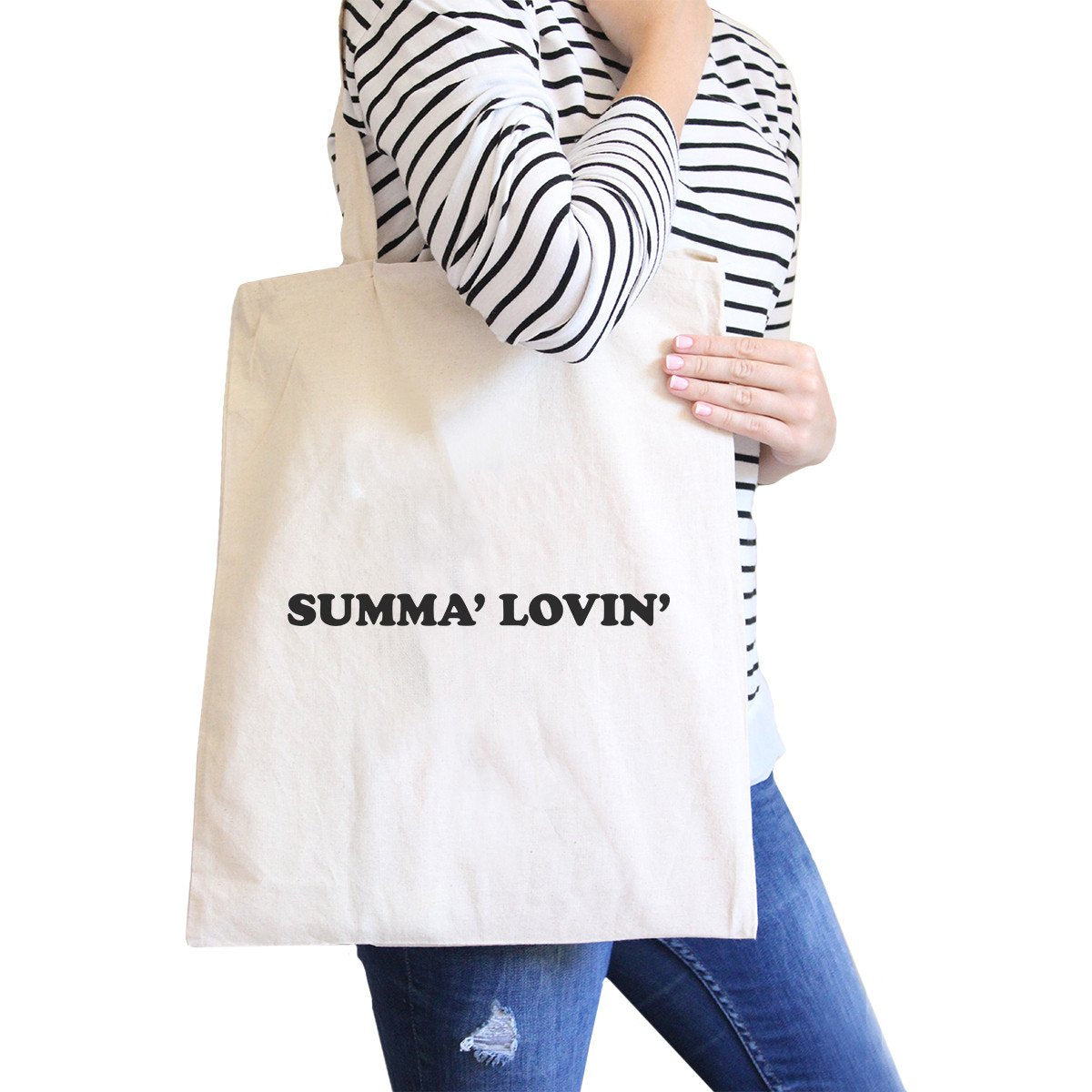 Summa' Lovin' Natural Summer Vibes Canvas Bag Eco Friendly Tote Bag