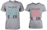 The Best Boyfriend &amp; Girlfriend Ever Matching Couple Shirts in Grey (Set)