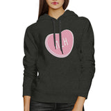 Meh Heart Unisex Gray Hoodie Lovely Graphic Cute Gift Ideas For Her