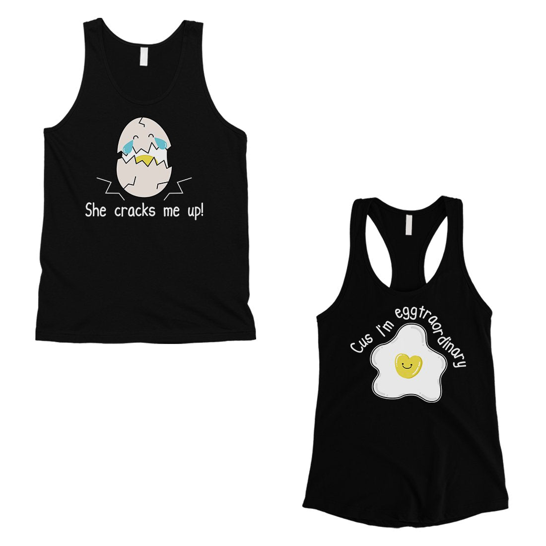 Egg Crack Eggtraordinary Matching Couple Tank Tops Valentine's Day