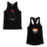 Sushi &amp; Soy Sauce Matching Couple Tank Tops Funny Anniversary Gift