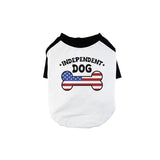 Independent Dog Cute Pet Baseball Shirt for Small Dogs 4th of July