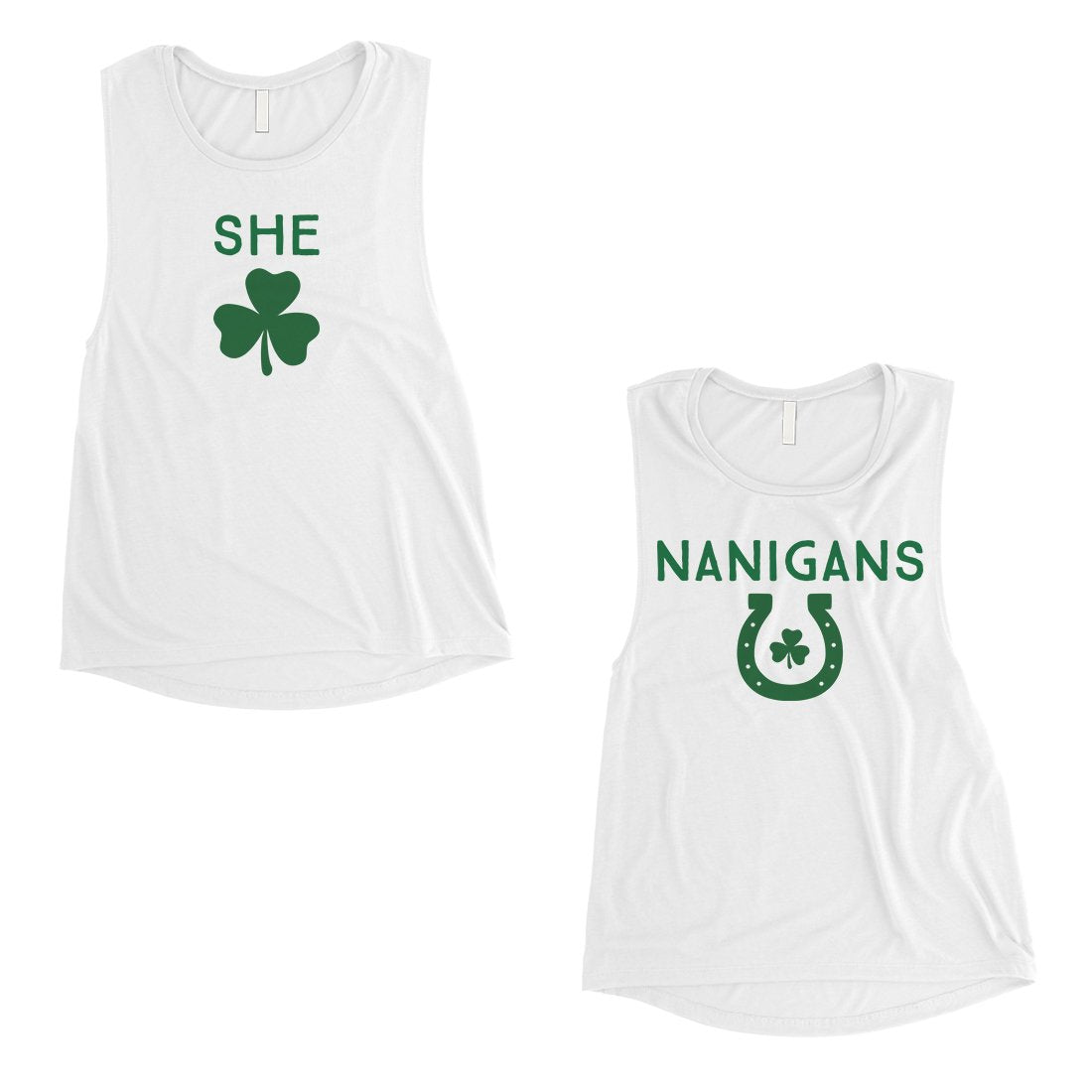 Shenanigans St Patrick's Day Matching Muscle Tank Tops For BFF Gift