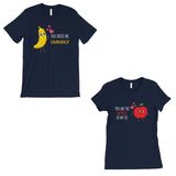 Drive Me Bananas Navy Couples Matching T-Shirts Unique Wedding Gift