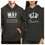 King And Queen Matching Hoodies Pullover Graphic Cute Couples Gifts