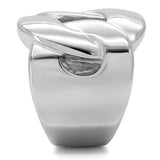 TK131 - High polished (no plating) Stainless Steel Ring with No Stone