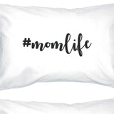 Momlife White Cute Cotton Pillow Case Unique Gift Idea For Friends