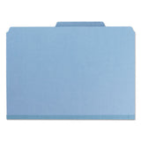 Expanding Recycled Heavy Pressboard Folders, 1/3-cut Tabs, 1" Expansion, Letter Size, Blue, 25/box
