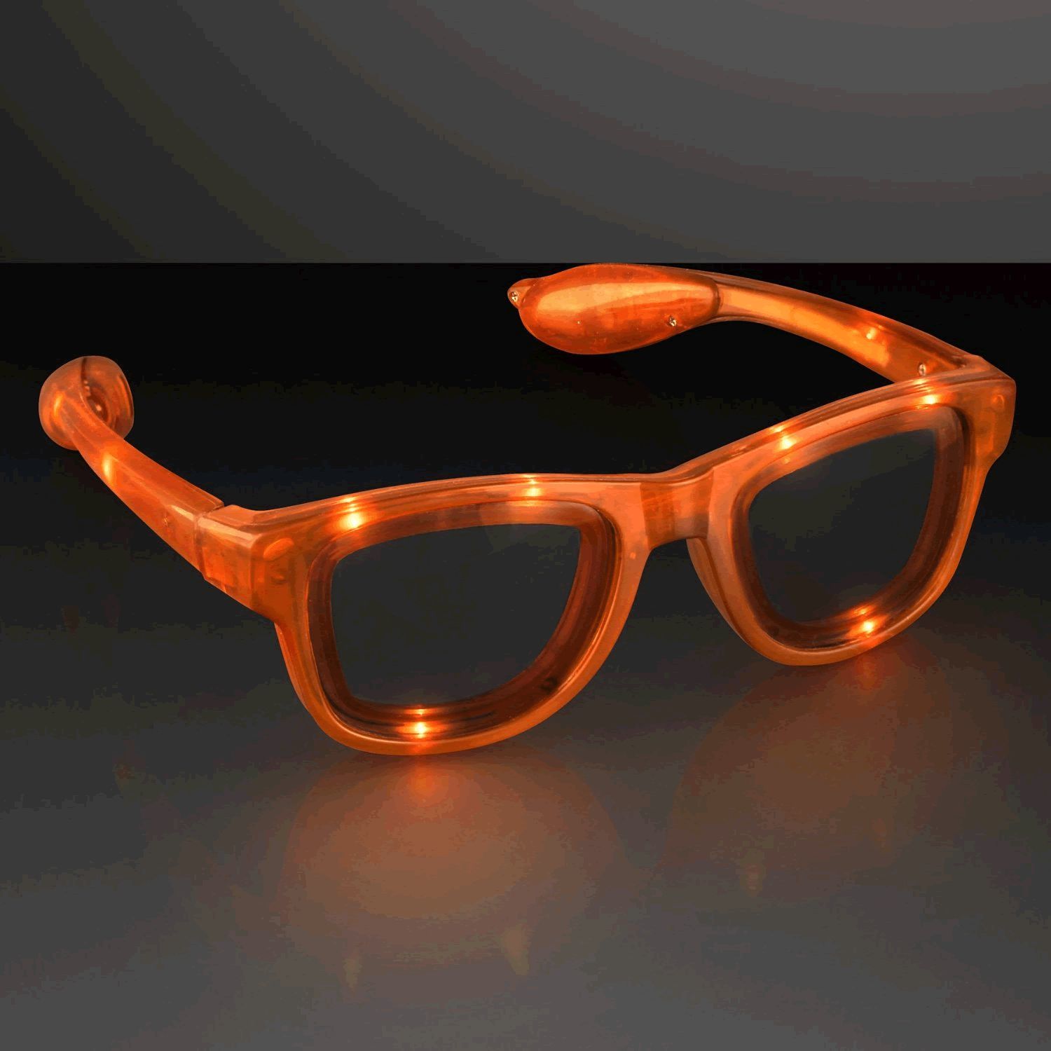 Orange LED Nerd Glasses