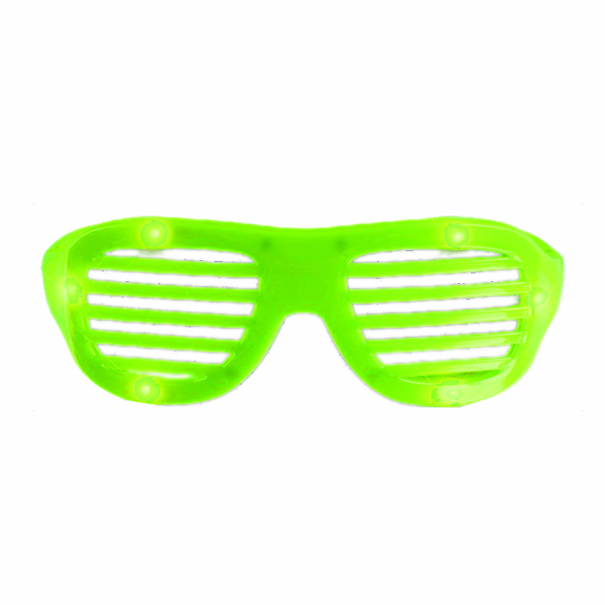 LED Hip Hop Shutter Shades Sunglasses Green
