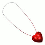 LED Flashing Red Heart Necklace