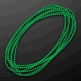 Smooth Round Opaque Bead Mardi Gras Necklace Green Pack of 12