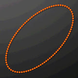 Smooth Round Opaque Bead Mardi Gras Necklace Orange Pack of 12