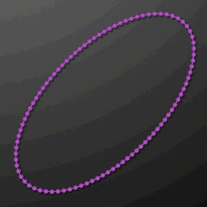 Smooth Round Opaque Bead Mardi Gras Necklace Purple Pack of 12