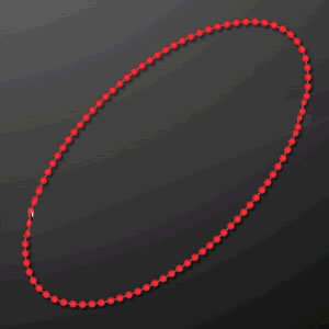 Smooth Round Opaque Bead Mardi Gras Necklace Red Pack of 12