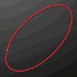 Smooth Round Opaque Bead Mardi Gras Necklace Red Pack of 12