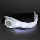 Deluxe LED Night Light Safety Jogging Bicycling Armband White