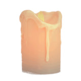 LED Dripping Wax Moving Flame Flickering Pillar Candle 4 Inch