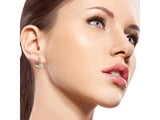 1 CTW 14K Solid Gold Leverback Earrings 1.0 Carat Diamond