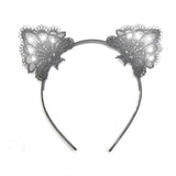 LED Black Lace Cat Animal Ears Headband