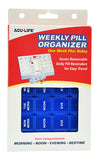 Pill Organizer Weekly w/28 Com One Week Plus Today'  Blue