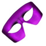 Mardi Gras Masquerade Purple Unlit Metallic Mask for Men and Women