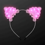 Pink LED Lace Cat Animal Ears Headband